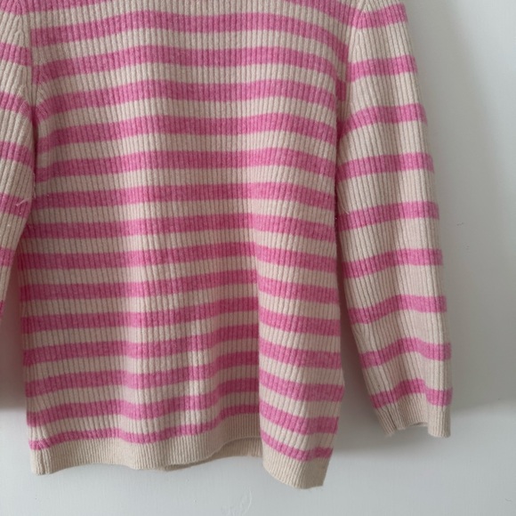 American Vintage Women's jumper Raxow Striped Knit in Pink and Cream - Picture 7 of 10